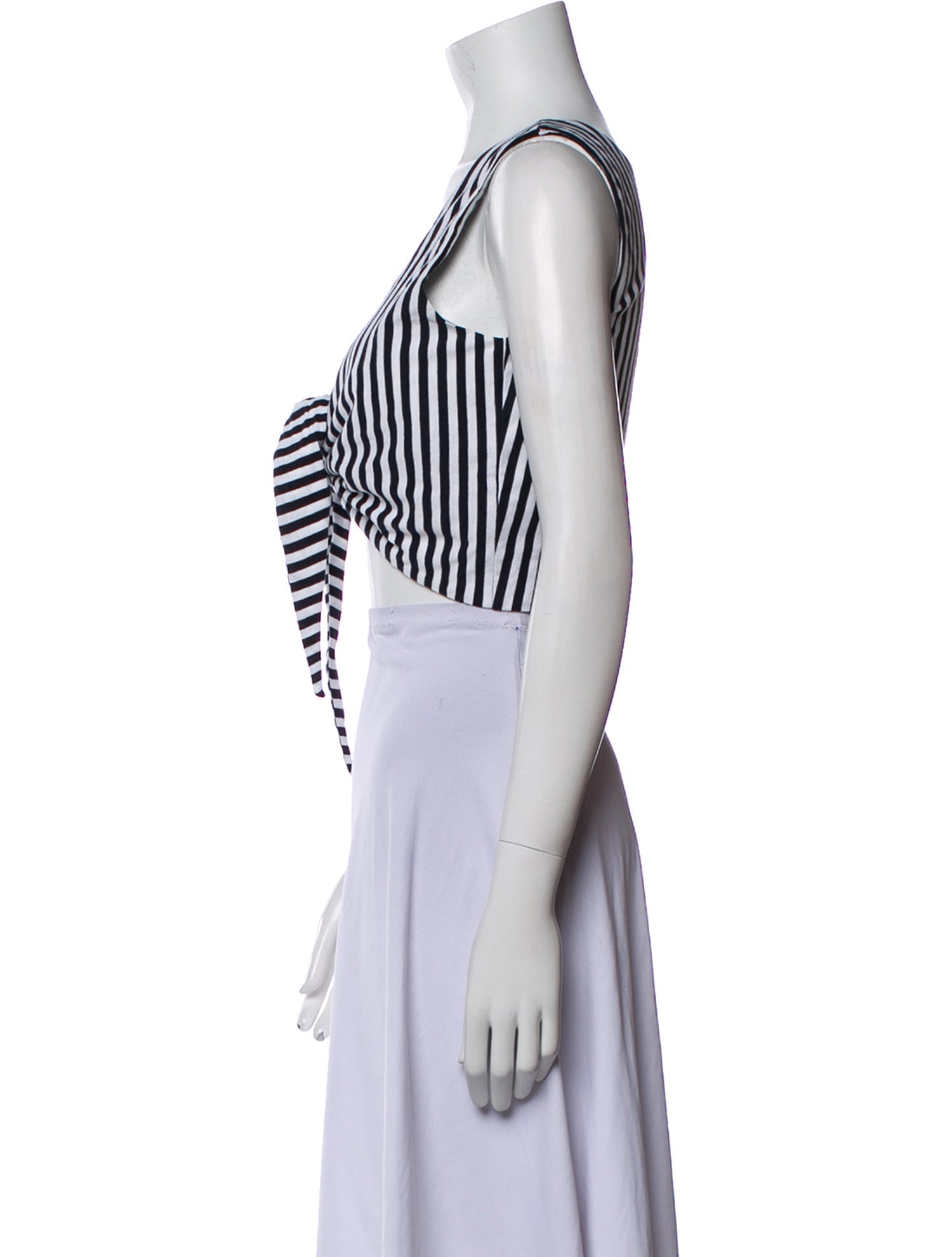 M.D.S. Stripes Striped V-Neck Crop Top