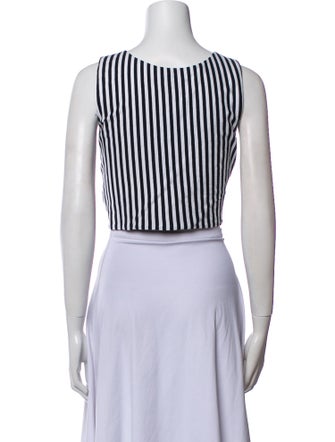M.D.S. Stripes Striped V-Neck Crop Top
