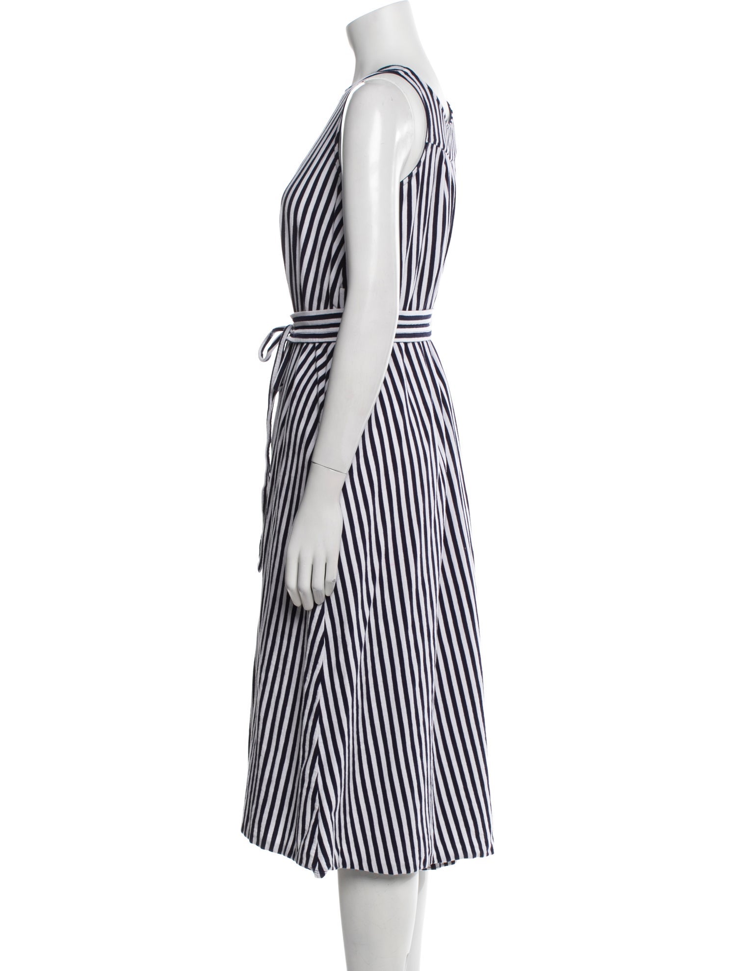 M.D.S. Stripes Striped Midi Length Dress