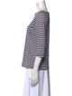M.D.S. Stripes Striped Bateau Neckline Top