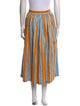 M.D.S. Stripes Striped Midi Length Skirt