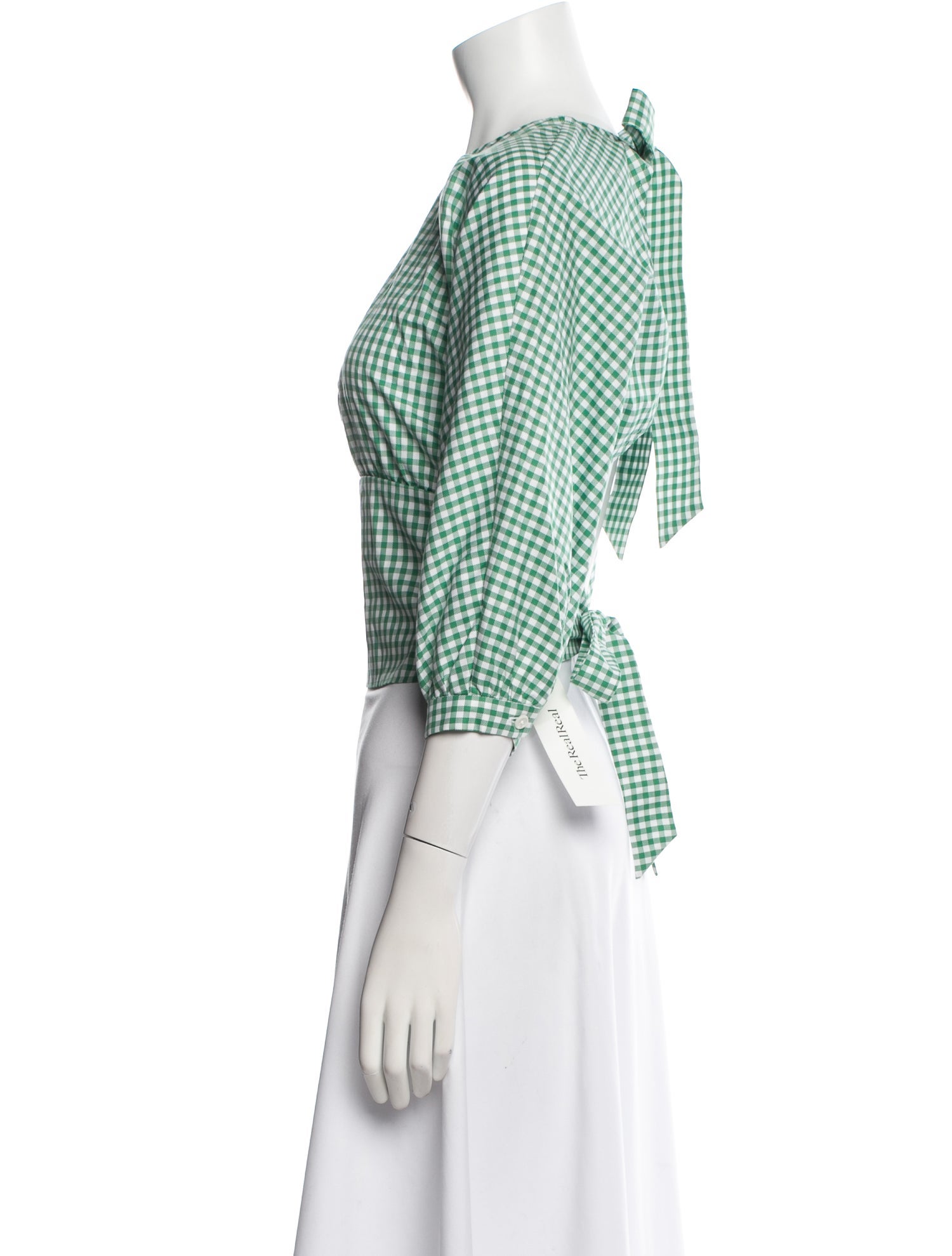 M.D.S. Stripes Plaid Print Square Neckline Crop Top