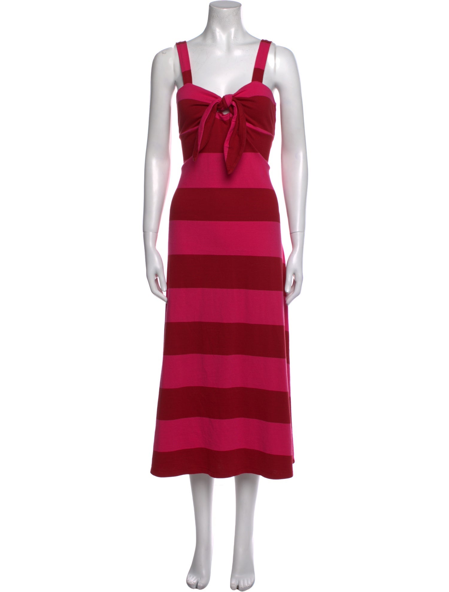 M.D.S. Stripes Striped Midi Length Dress