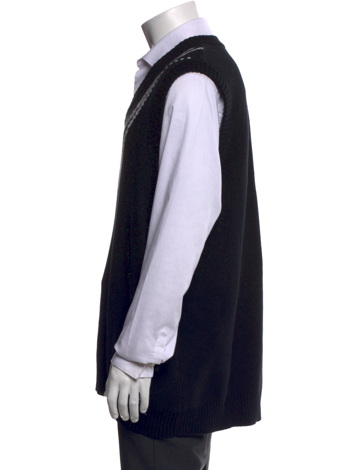 Midnight Studios Graphic Print V-Neck Sweater Vest