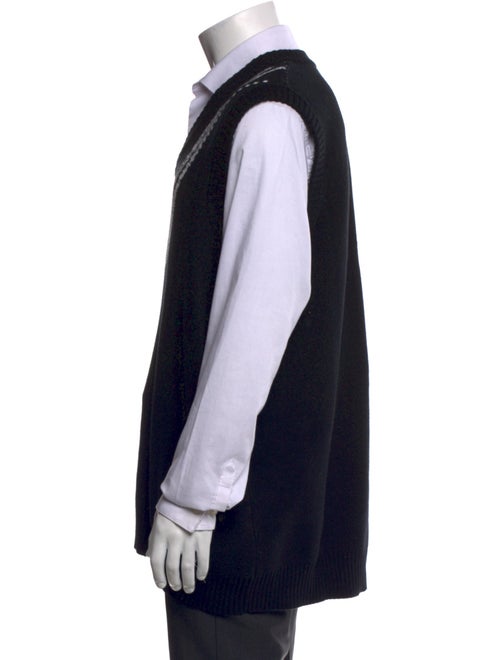 Midnight Studios Graphic Print V-Neck Sweater Vest