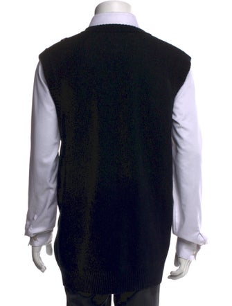 Midnight Studios Graphic Print V-Neck Sweater Vest