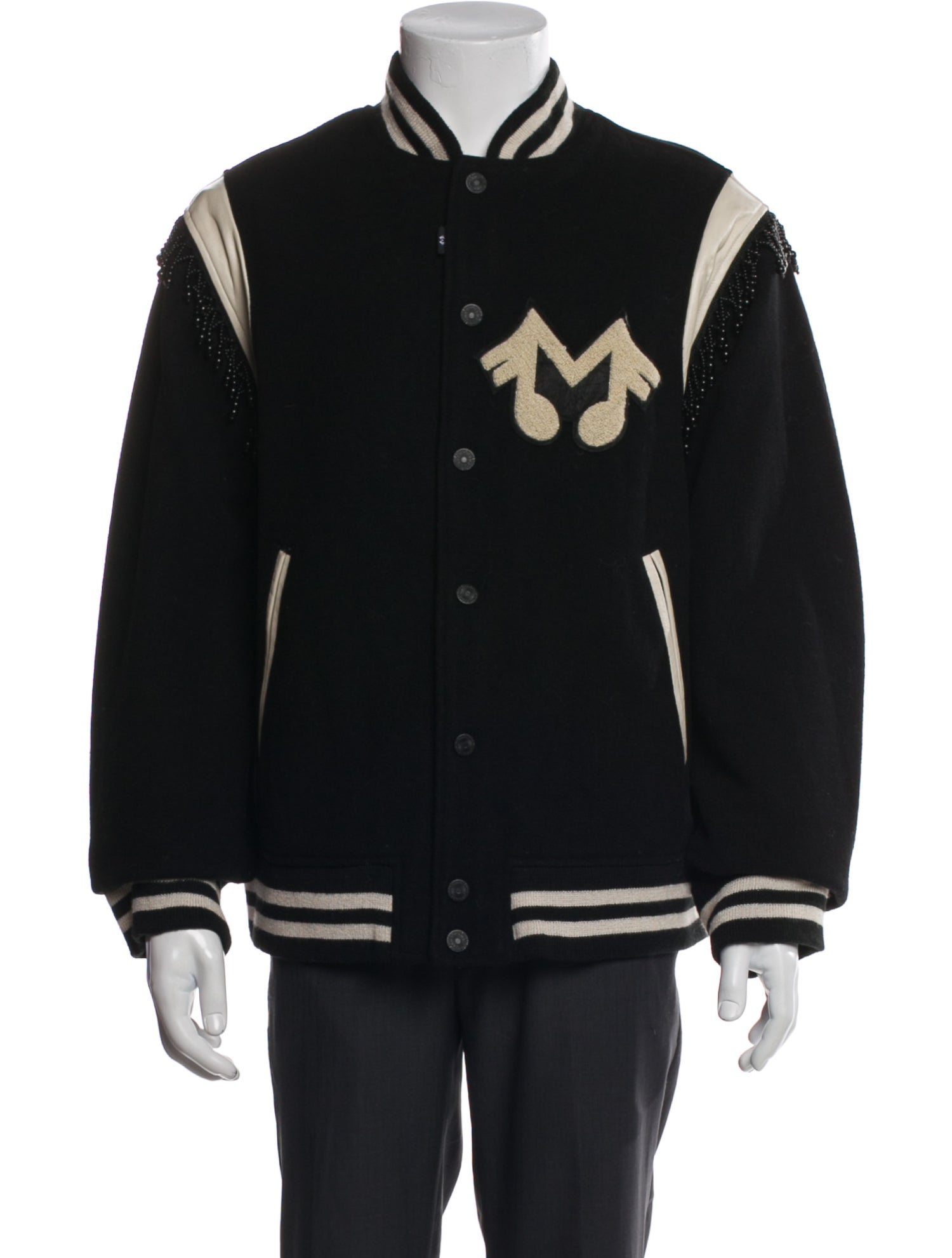 Midnight Studios Wool Striped Varsity Jacket