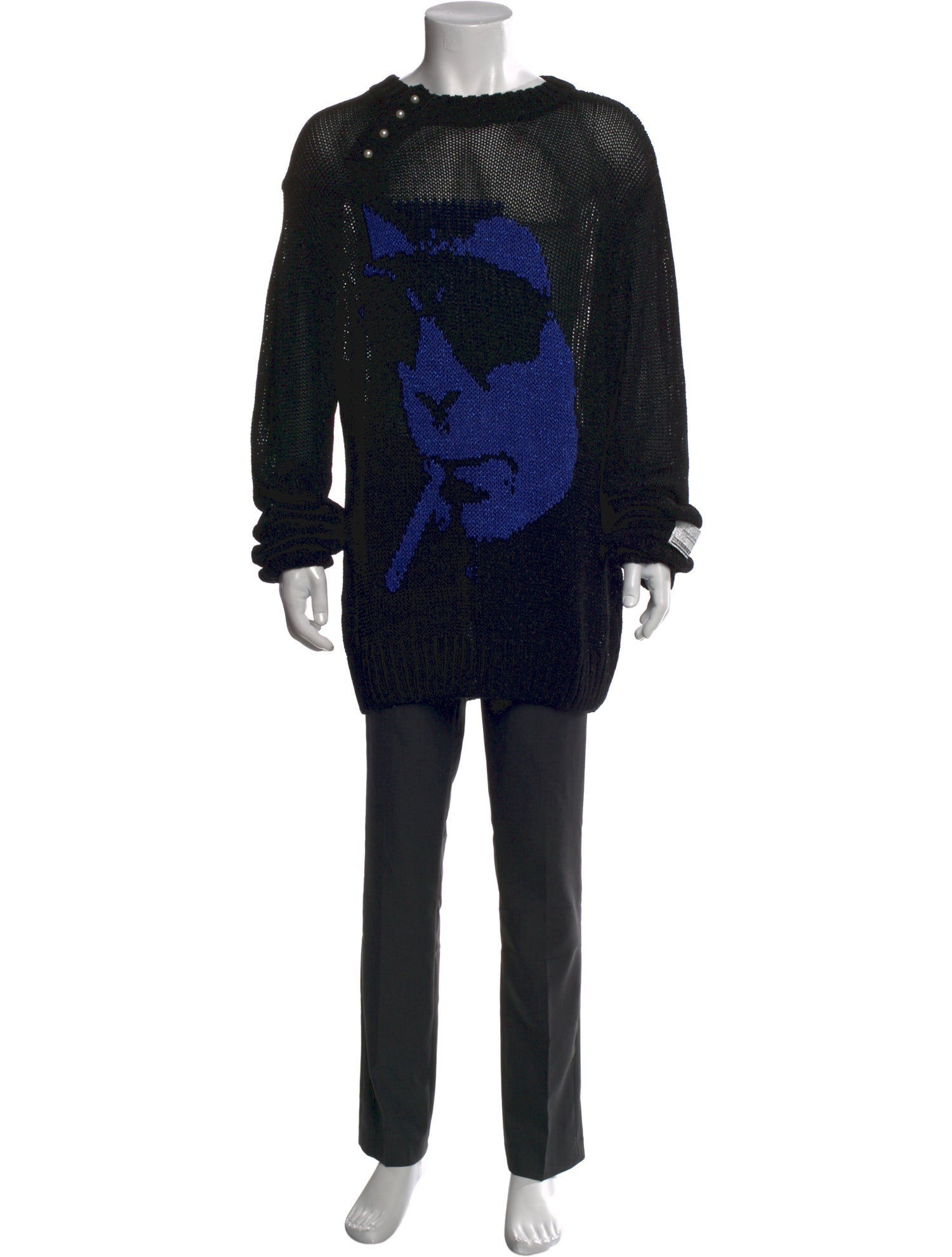 Midnight Studios Printed Crew Neck Cardigan w/ Tags