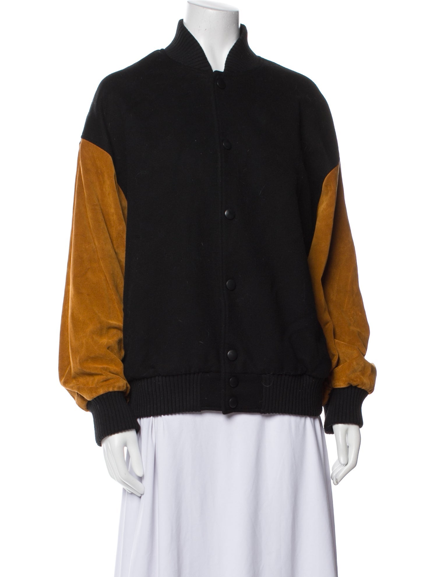 Made in Tomboy Virgin Wool Colorblock Pattern Down Jacket