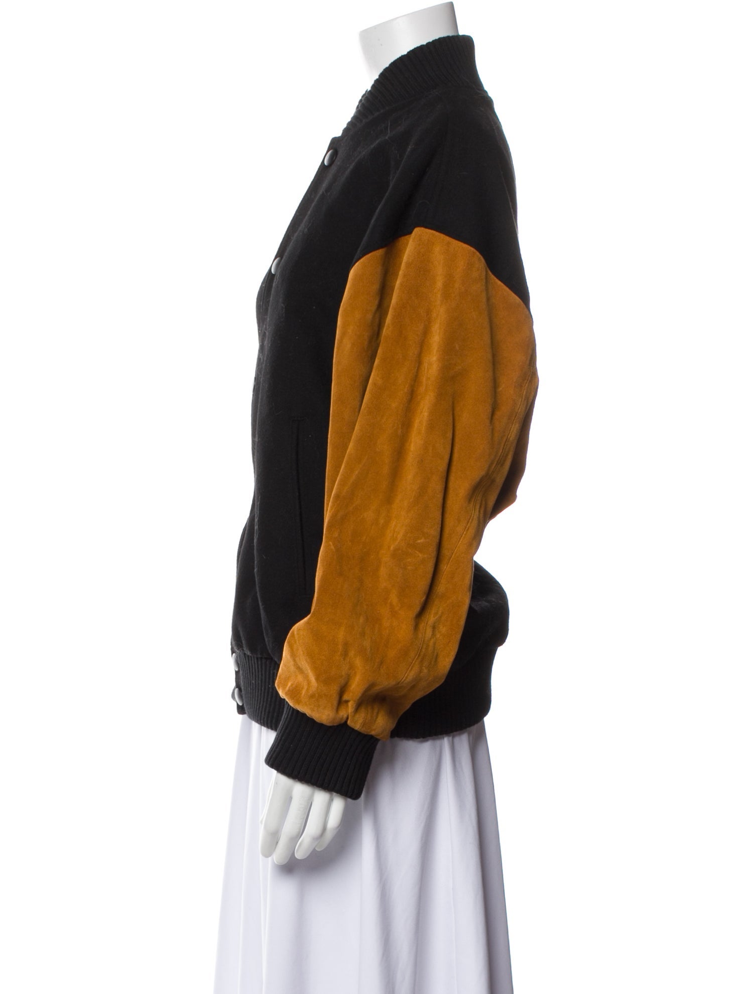 Made in Tomboy Virgin Wool Colorblock Pattern Down Jacket