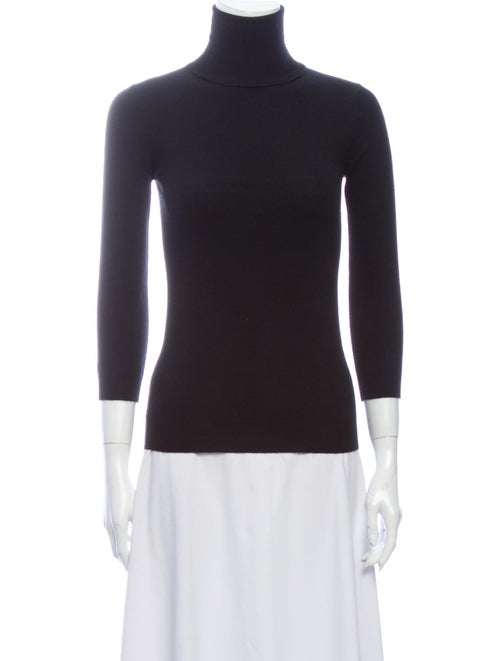 Madeleine Thompson Cashmere Turtleneck Sweater Bla
