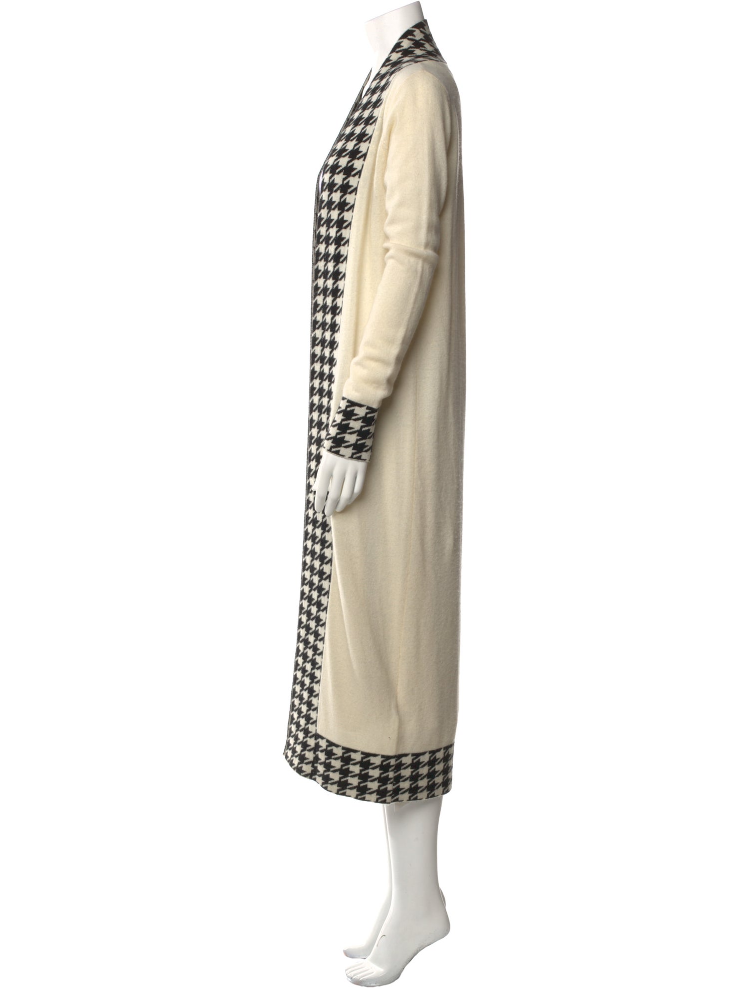 Madeleine Thompson Wool Plaid Print Sweater