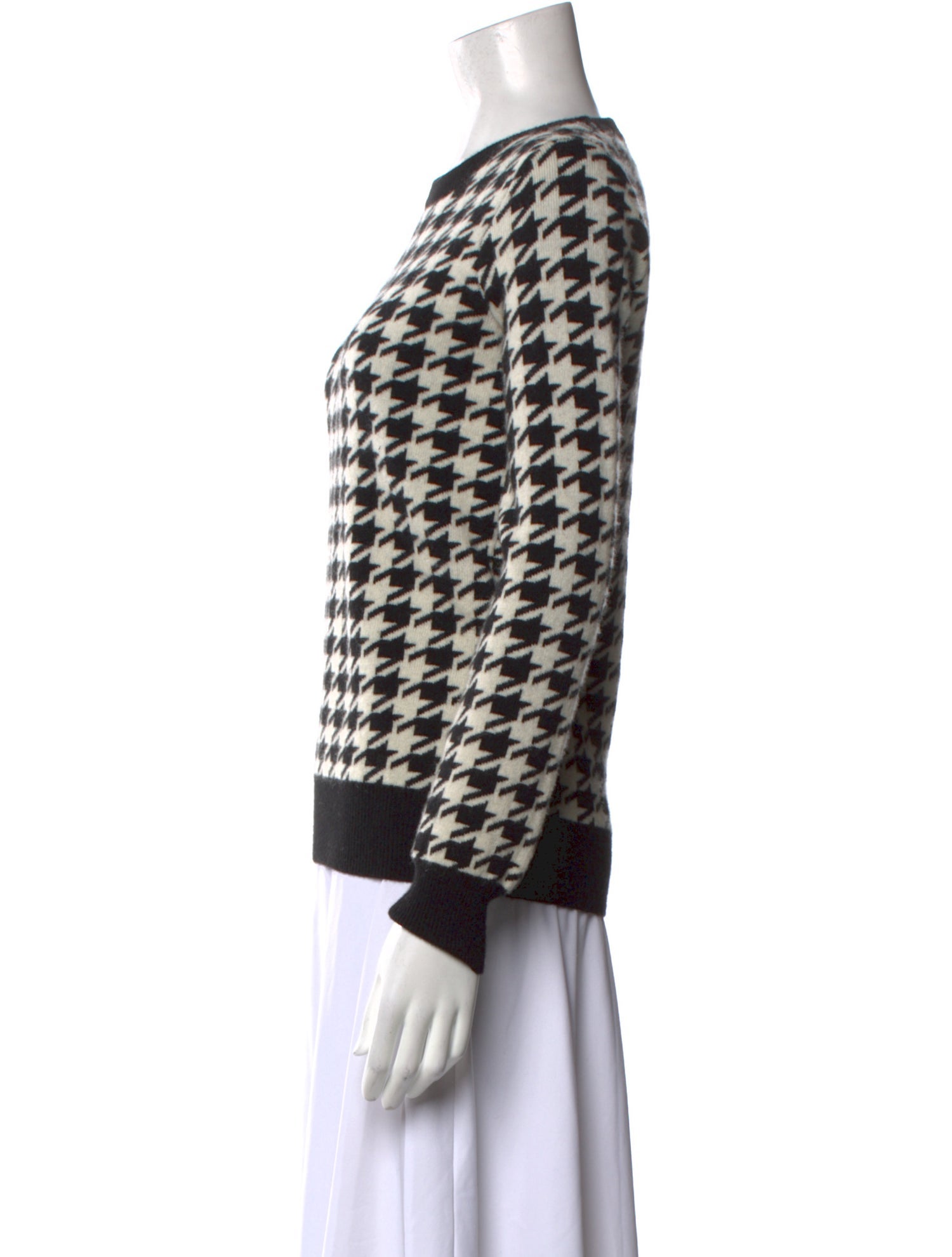 Madeleine Thompson Wool Houndstooth Print Sweater w/ Tags