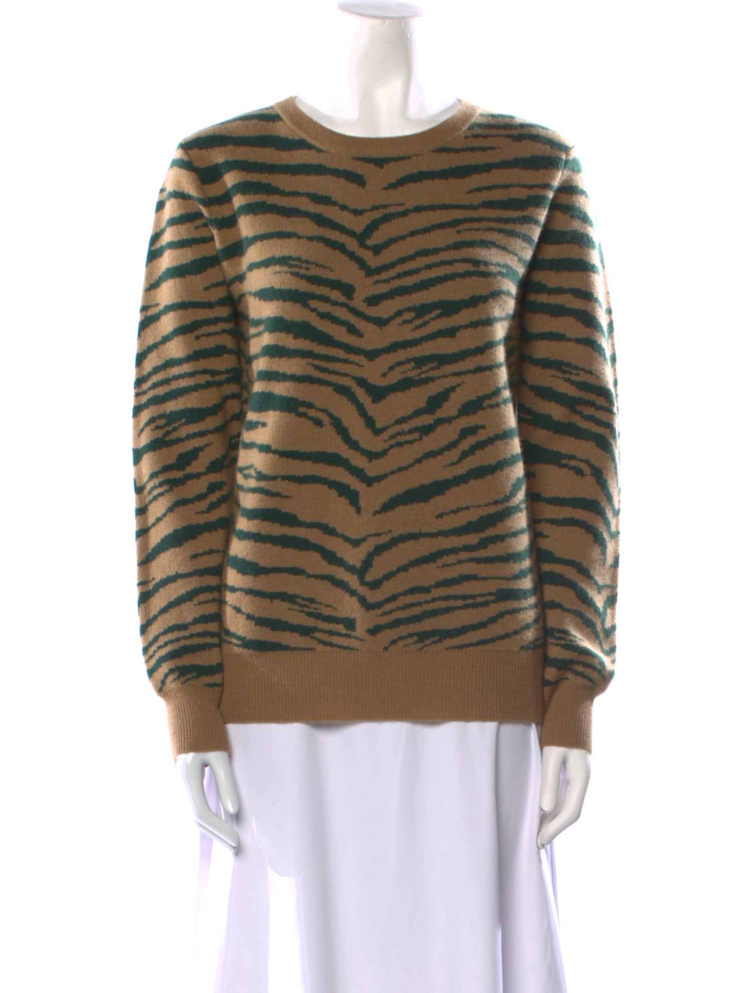 Madeleine Thompson Wool Animal Print Sweater
