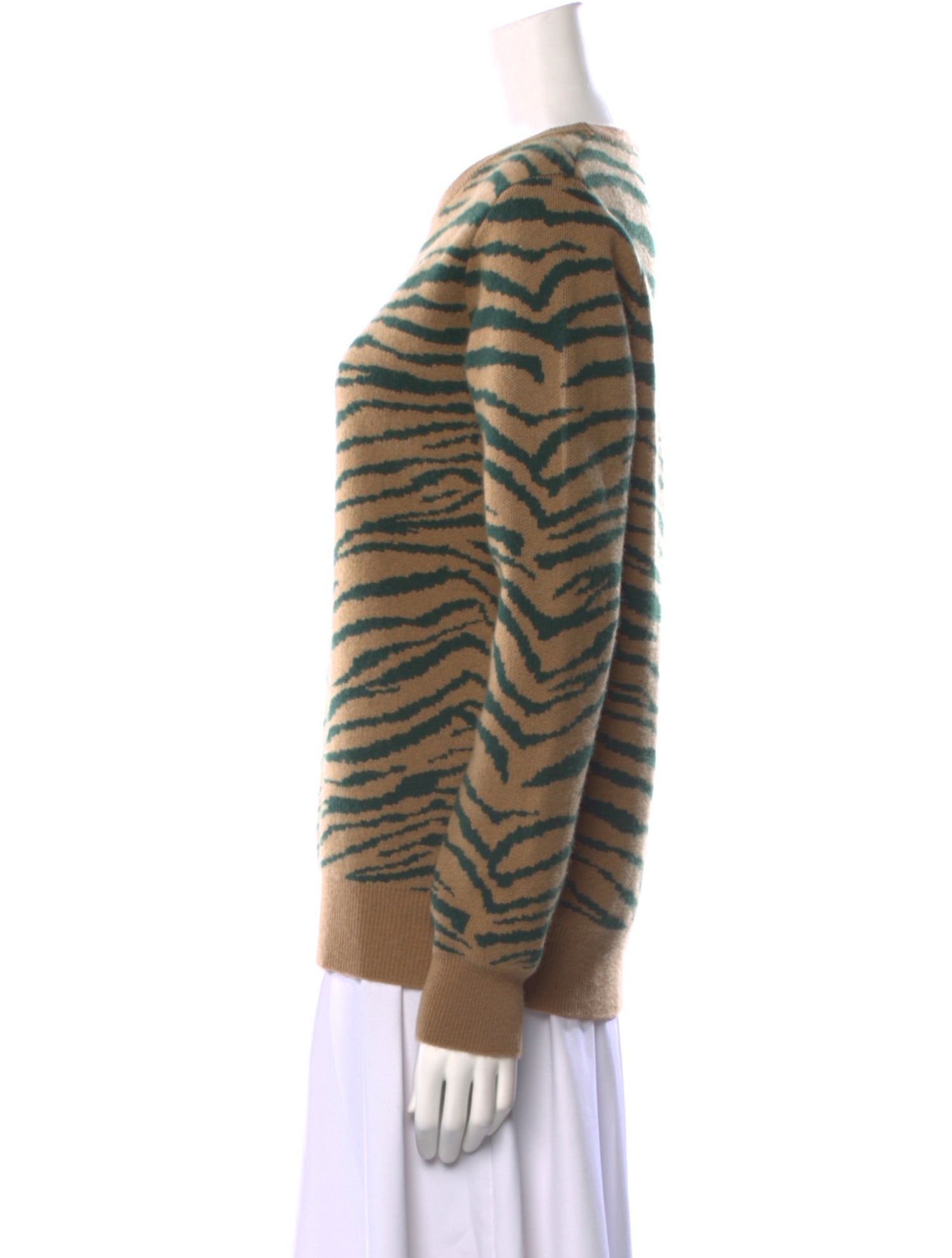 Madeleine Thompson Wool Animal Print Sweater