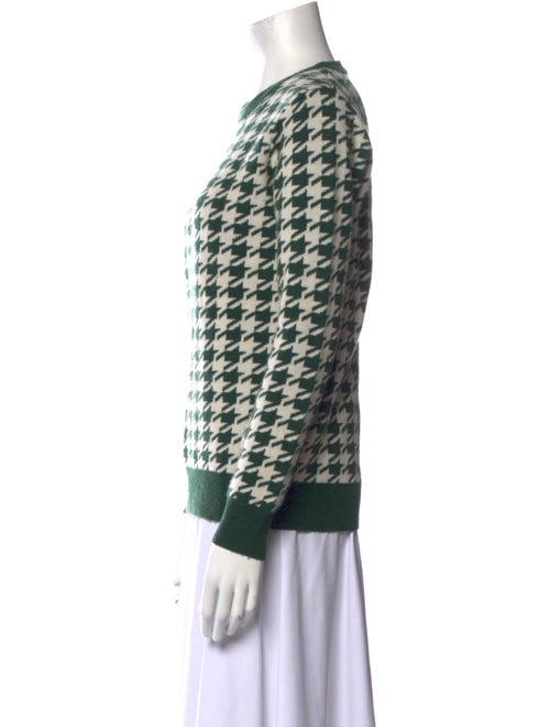 Madeleine Thompson Wool Houndstooth Print Sweater