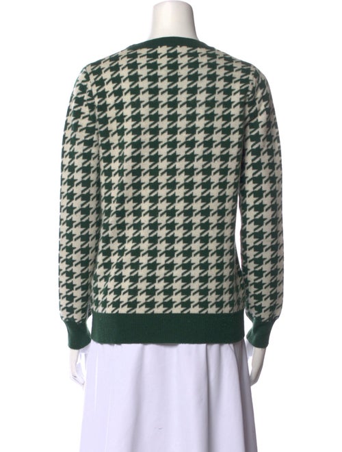 Madeleine Thompson Wool Houndstooth Print Sweater