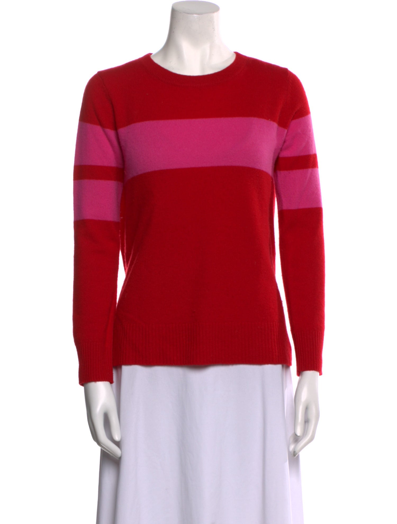 Madeleine Thompson Cashmere Colorblock Pattern Sweater