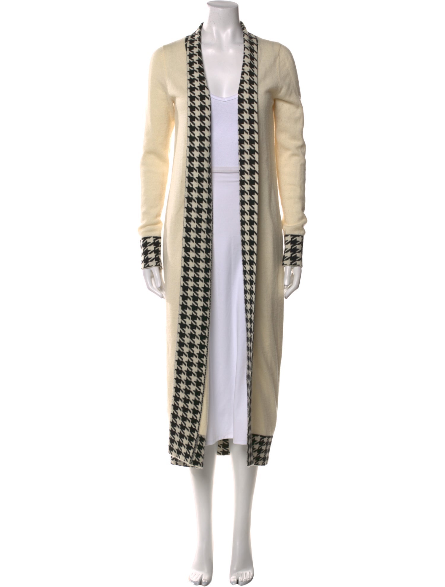 Madeleine Thompson Wool Houndstooth Print Sweater