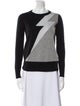 Madeleine Thompson Colorblock Pattern Crew Neck Sweater