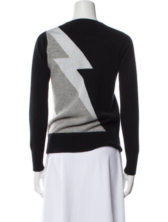 Madeleine Thompson Colorblock Pattern Crew Neck Sweater