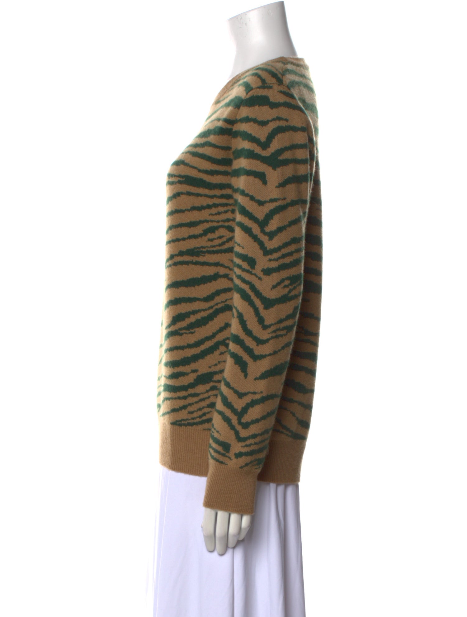 Madeleine Thompson Wool Animal Print Sweater
