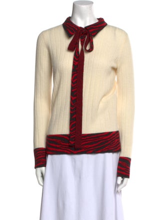 Madeleine Thompson Cashmere Animal Print Sweater