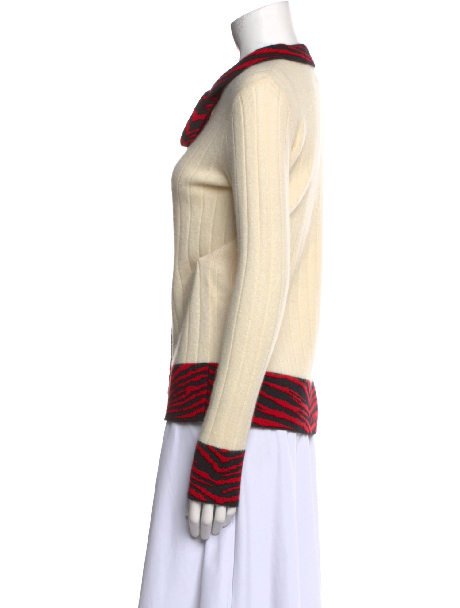 Madeleine Thompson Cashmere Animal Print Sweater