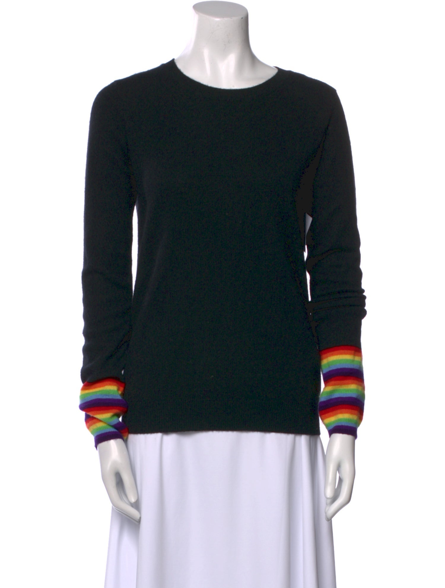 Madeleine Thompson Cashmere Colorblock Pattern Sweater