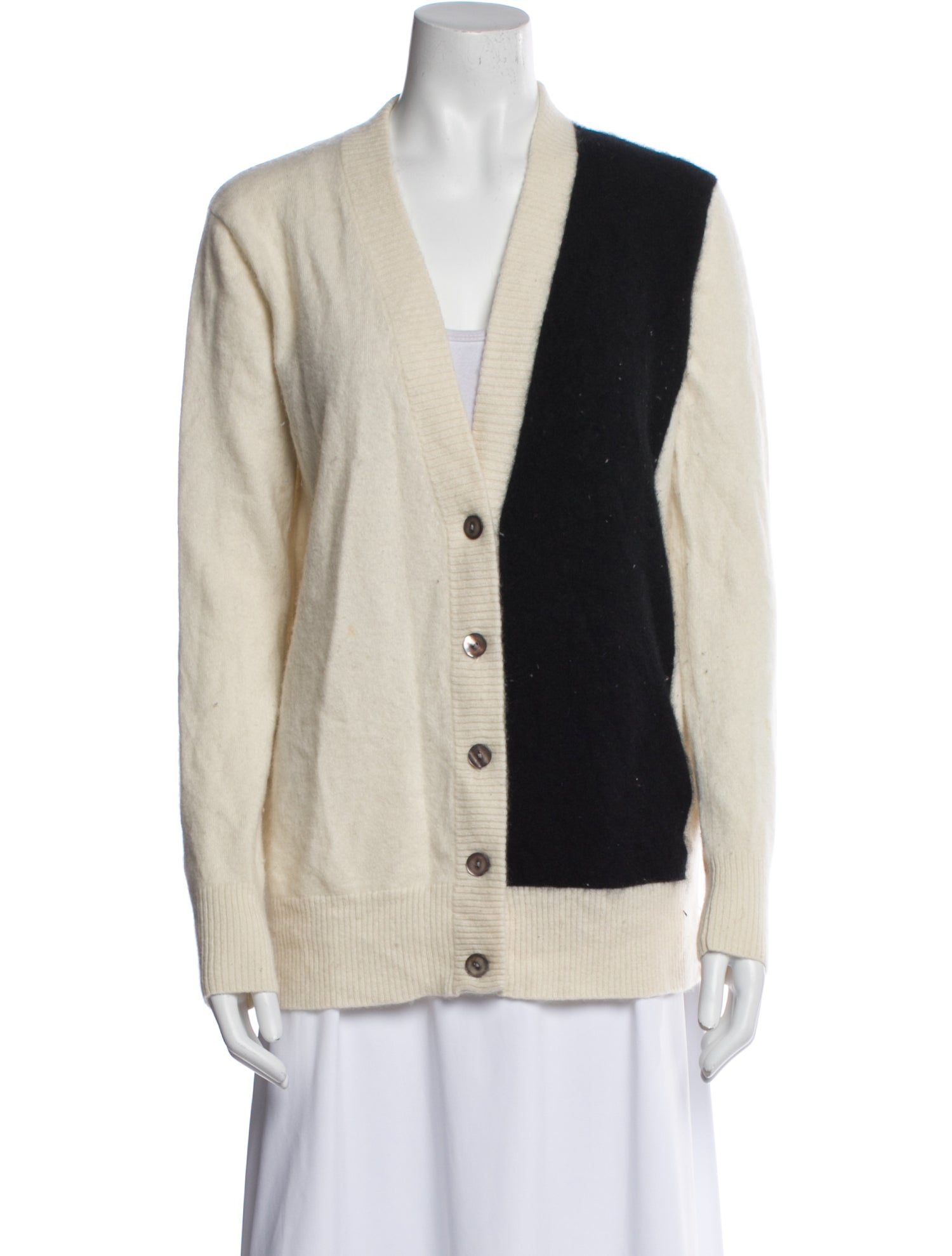 Madeleine Thompson Cashmere Colorblock Pattern Sweater