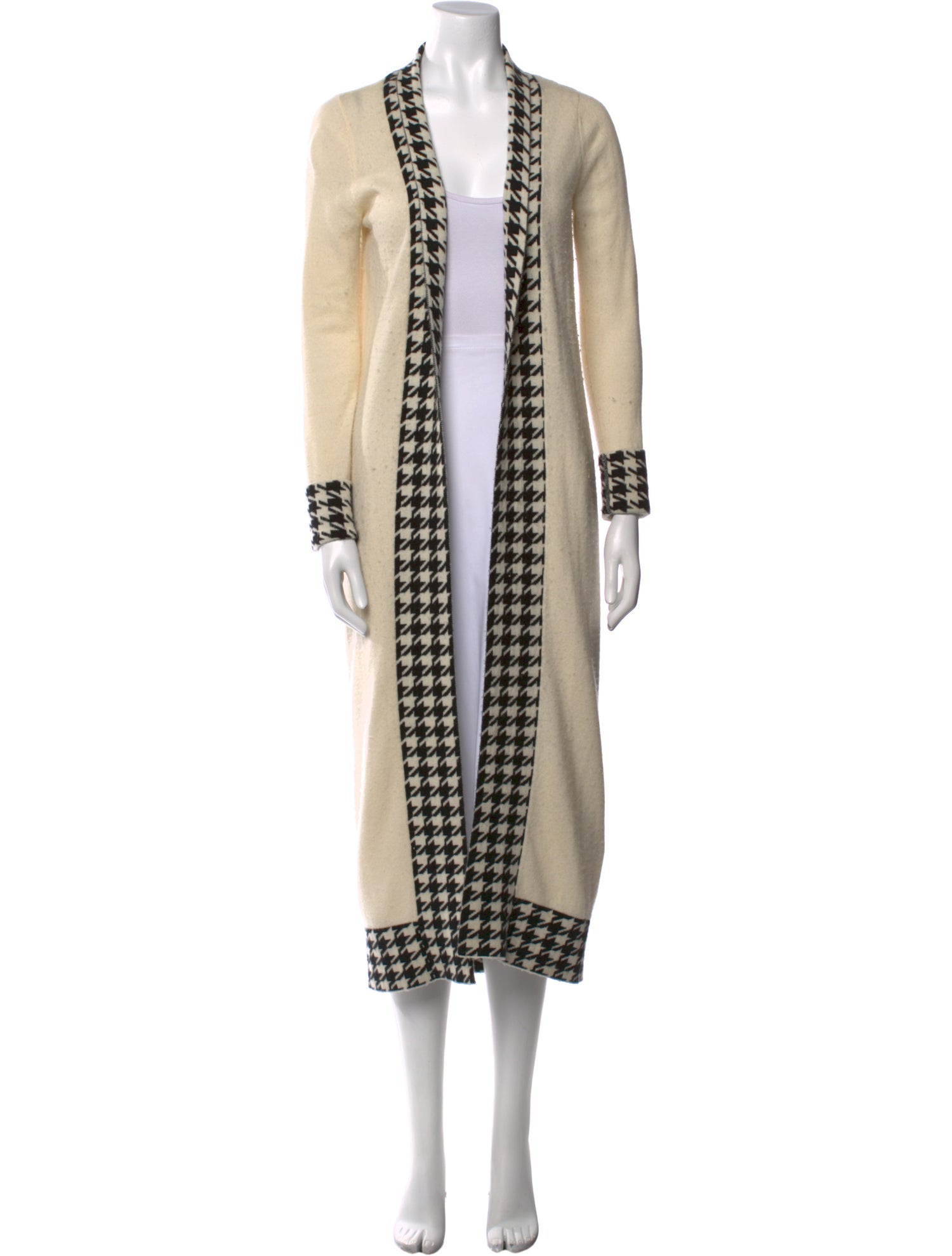 Madeleine Thompson Wool Houndstooth Print Sweater