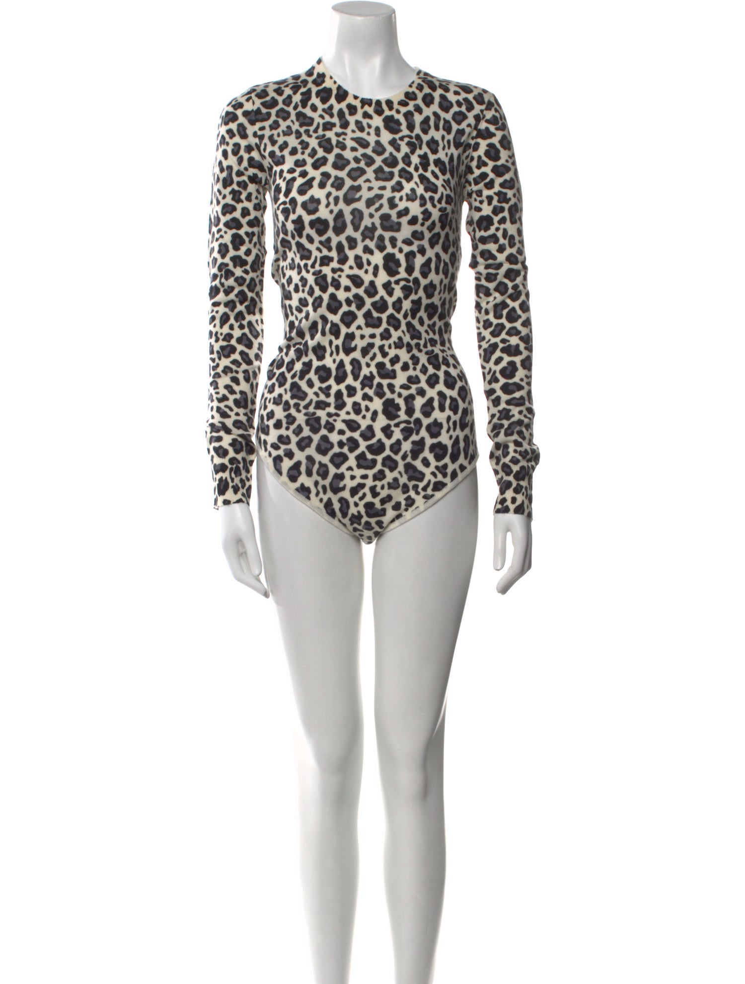 Madeleine Thompson Cashmere Animal Print Bodysuit