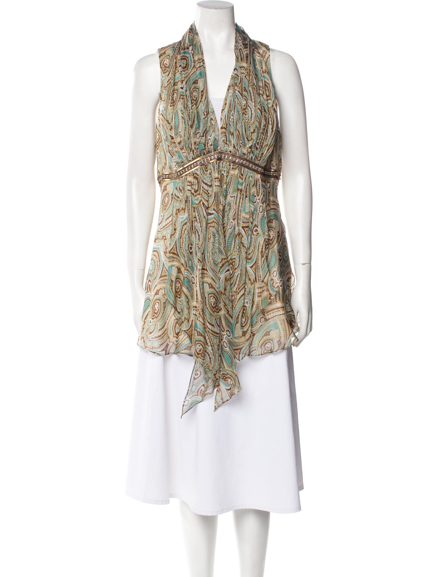 Melinda Eng Silk Paisley Print Tunic