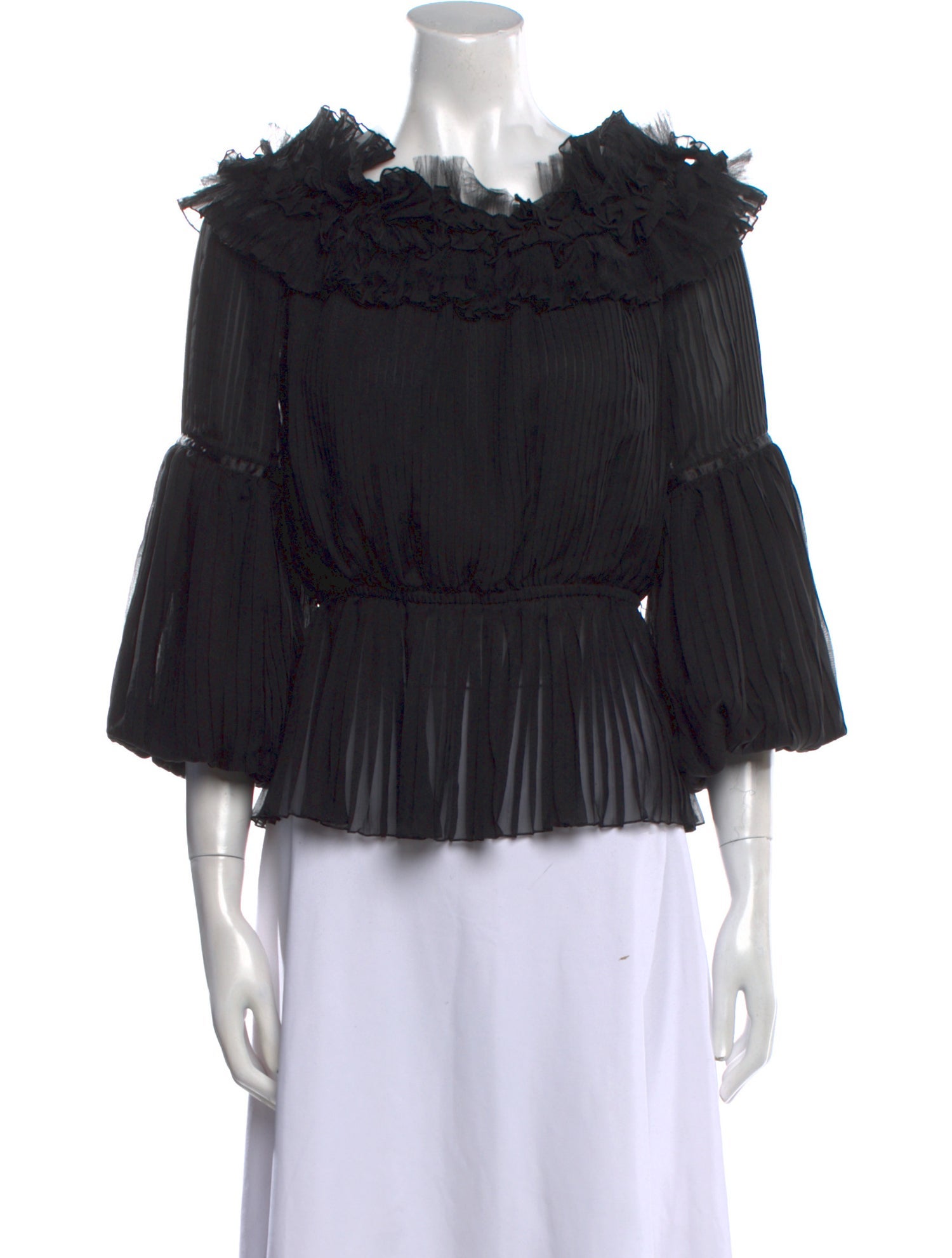 Melinda Eng Silk Bateau Neckline Blouse