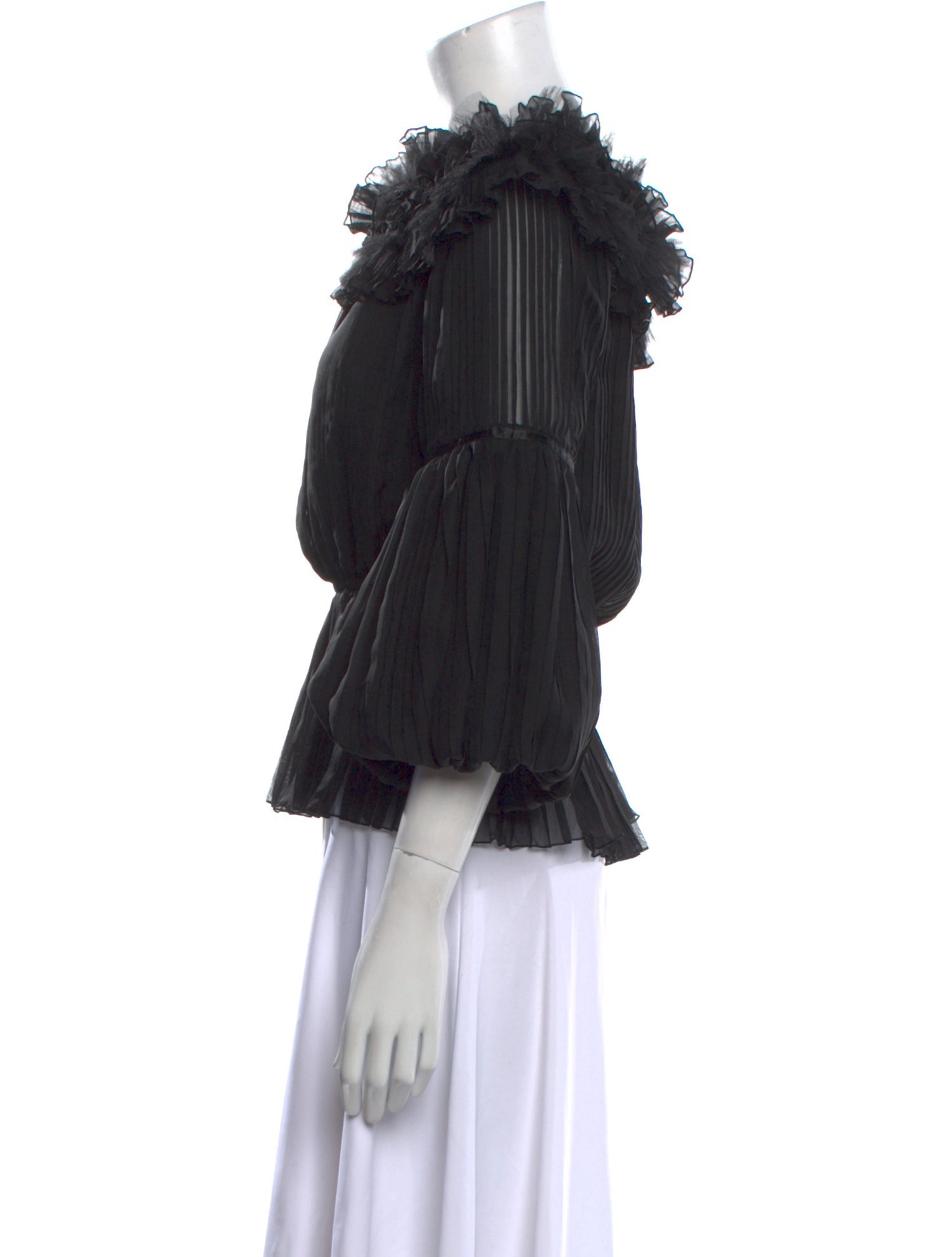 Melinda Eng Silk Bateau Neckline Blouse