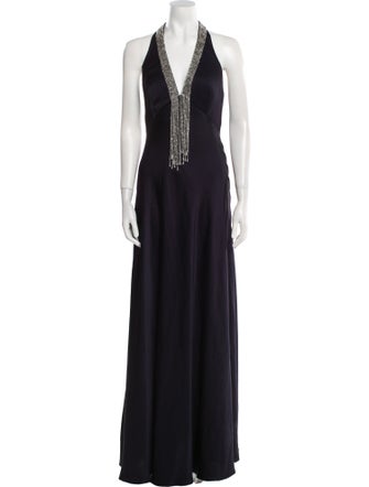 Melinda Eng Halterneck Long Dress