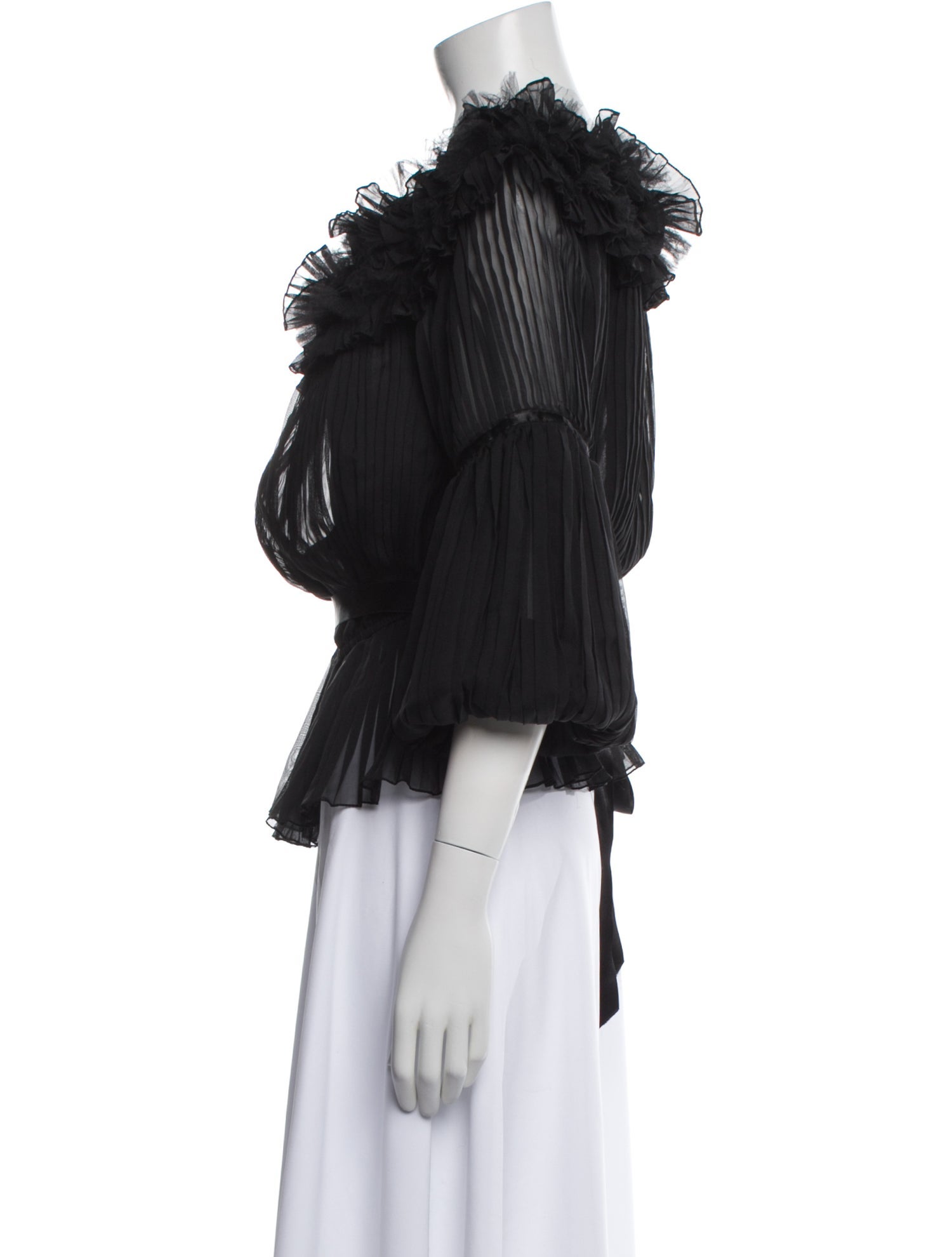 Melinda Eng Off-The-Shoulder Three-Quarter Sleeve Blouse