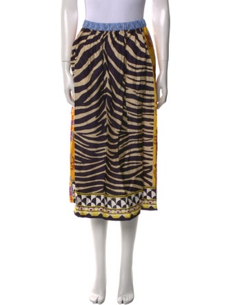 Me369 Animal Print Midi Length Skirt
