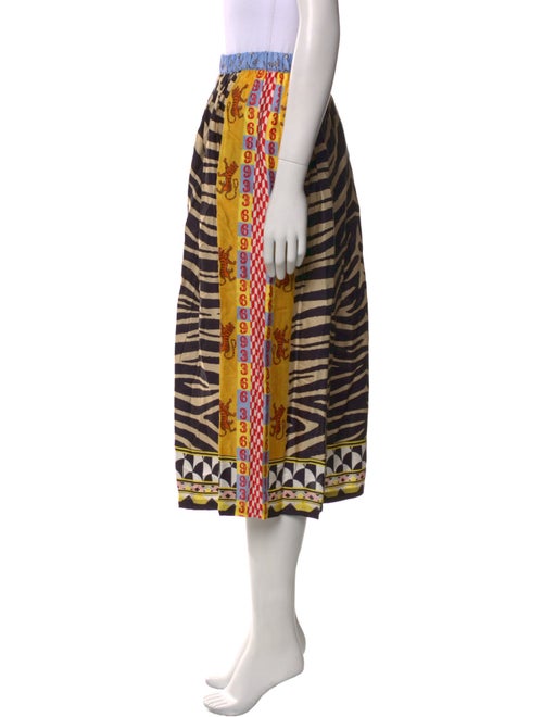 Me369 Animal Print Midi Length Skirt