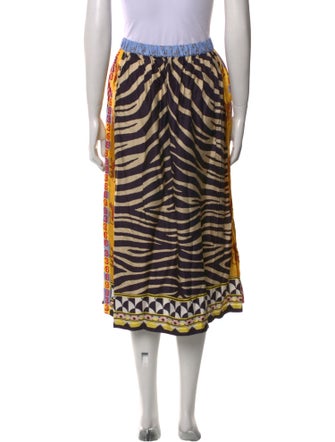 Me369 Animal Print Midi Length Skirt