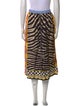 Me369 Animal Print Midi Length Skirt