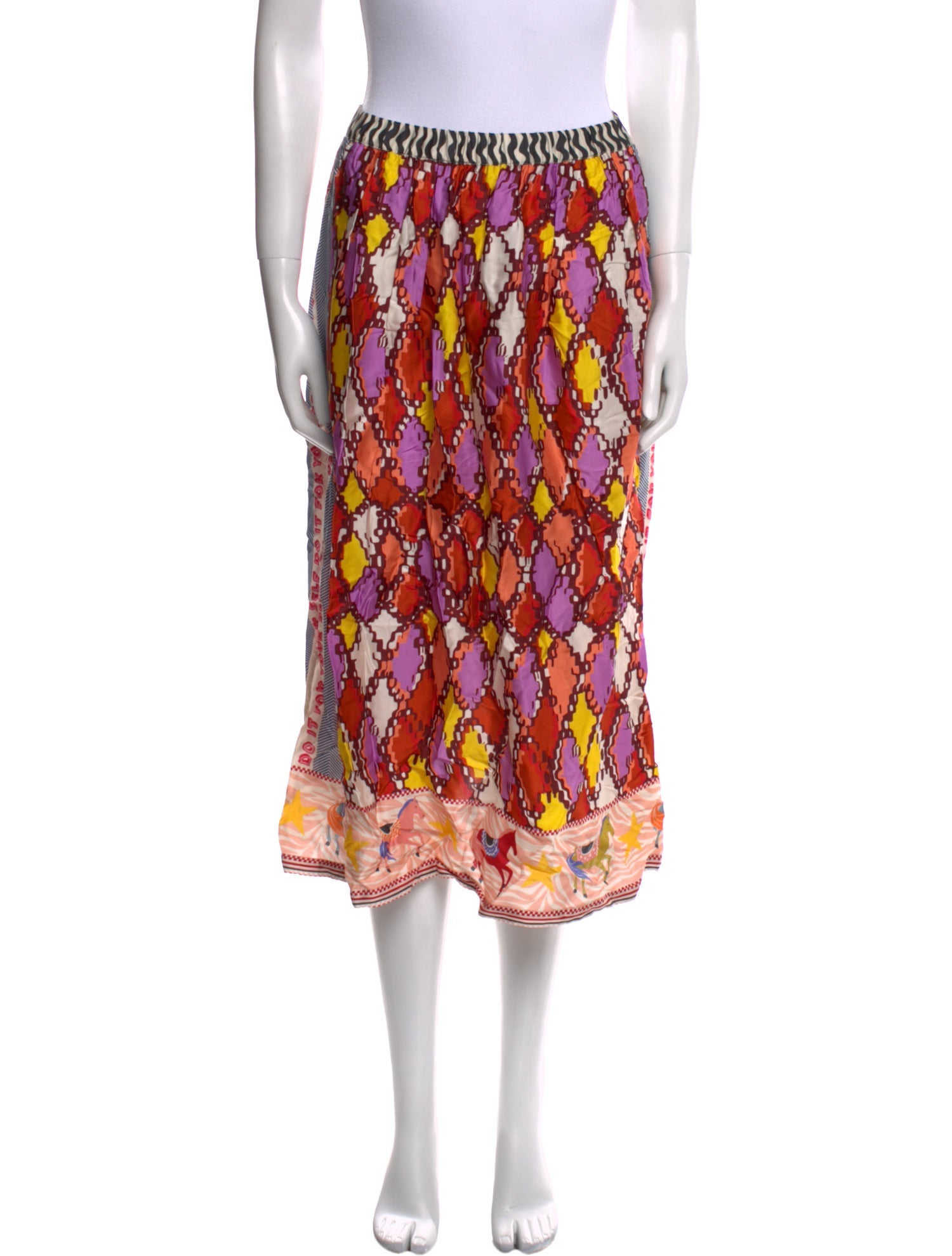 Me369 Printed Knee-Length Skirt w/ Tags