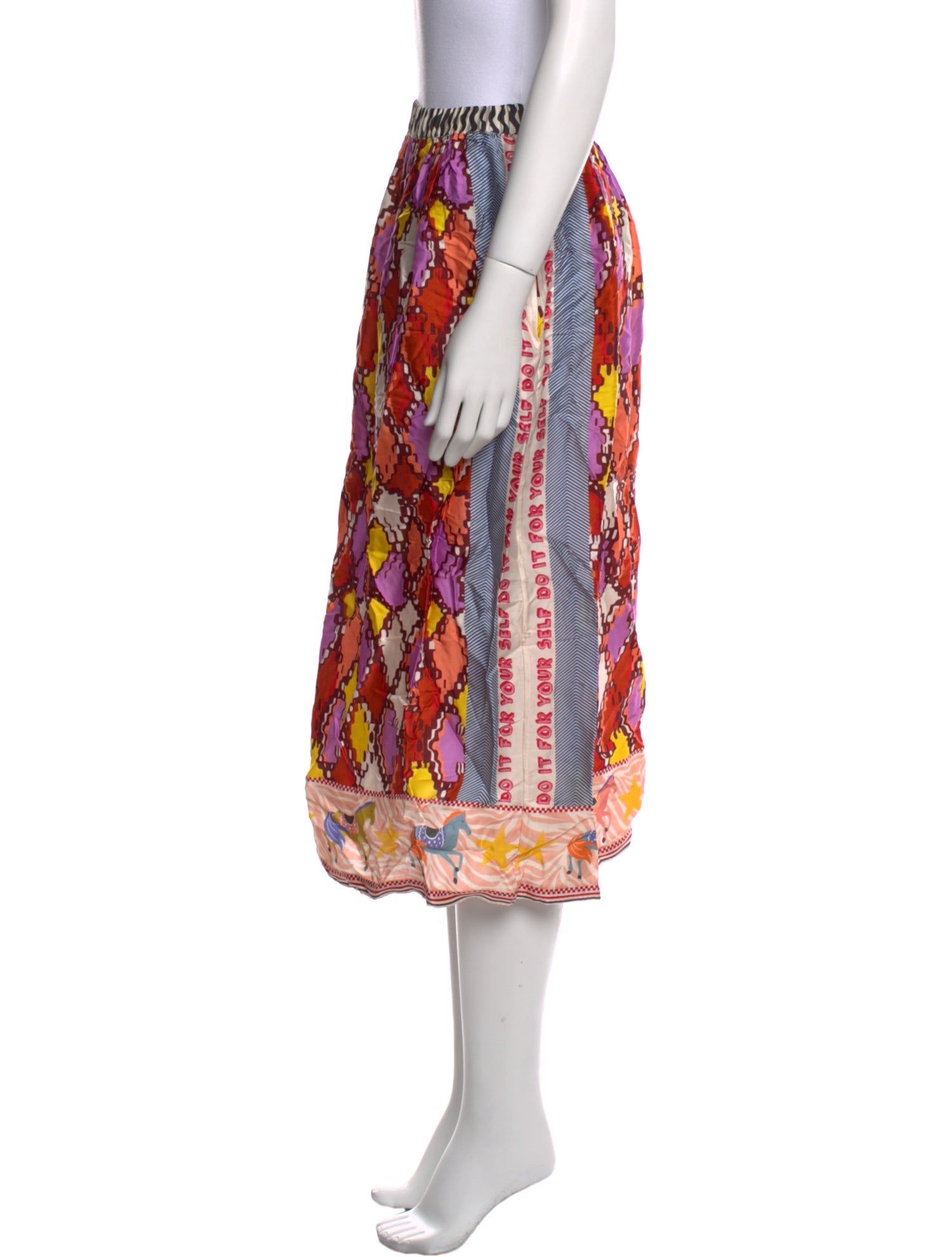 Me369 Printed Knee-Length Skirt w/ Tags