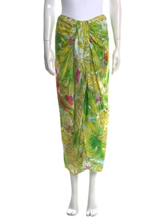 Me369 Floral Print Midi Length Skirt