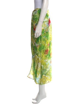 Me369 Floral Print Midi Length Skirt