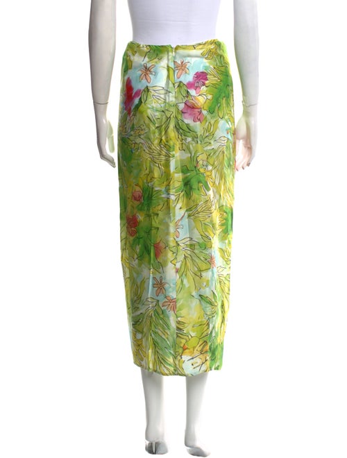Me369 Floral Print Midi Length Skirt
