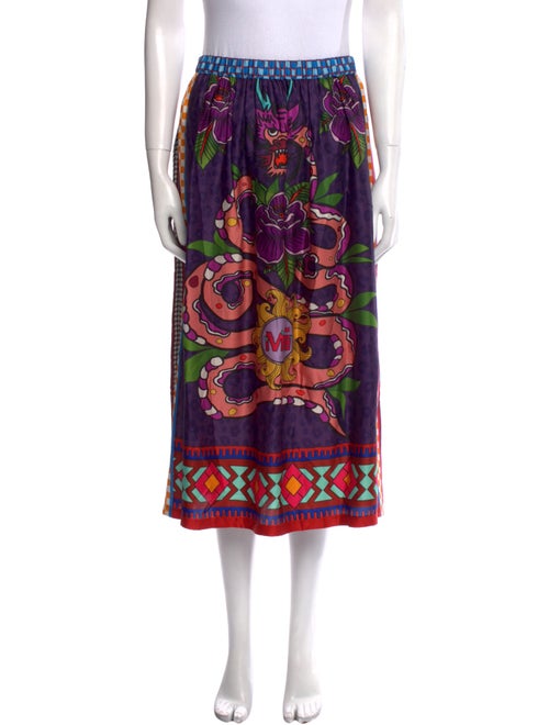 Me369 Printed Midi Length Skirt