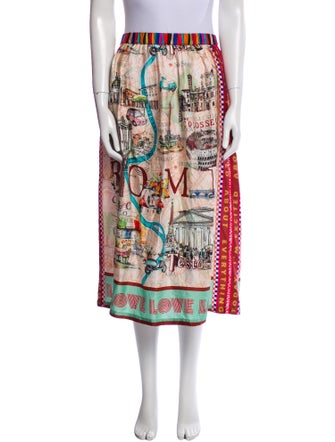 Me369 Printed Midi Length Skirt