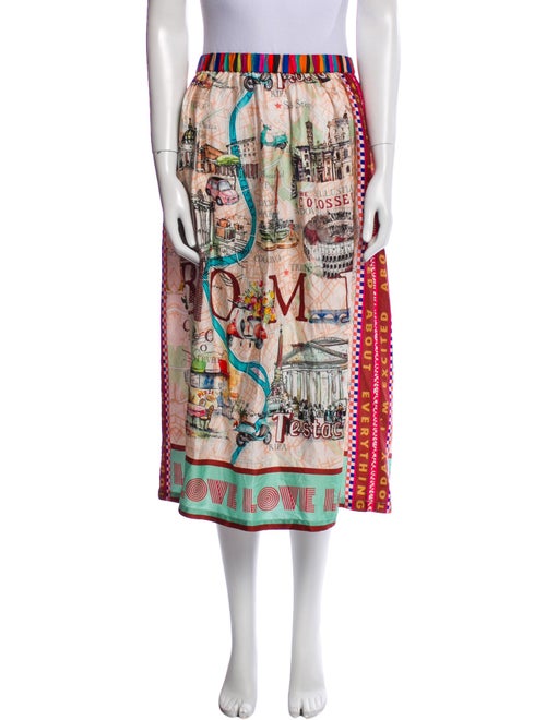 Me369 Printed Midi Length Skirt