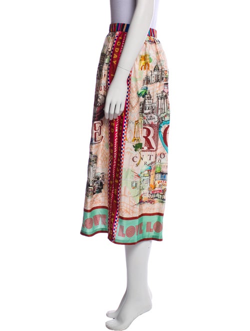 Me369 Printed Midi Length Skirt